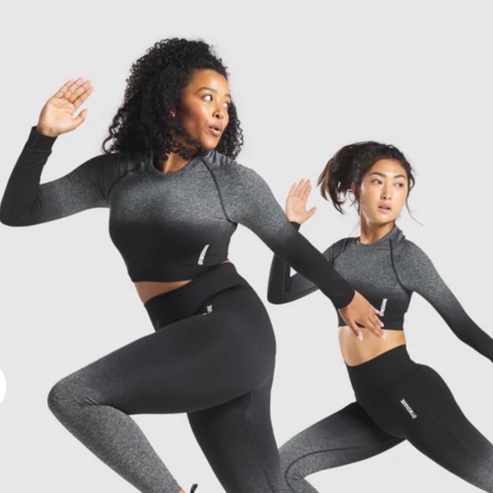 Gymshark ombré long sleeve crop top NWT